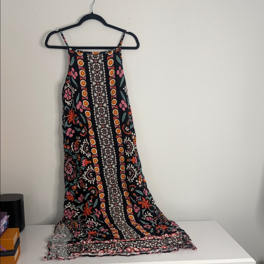 Marshalls Black and Multicolor Floral Dress